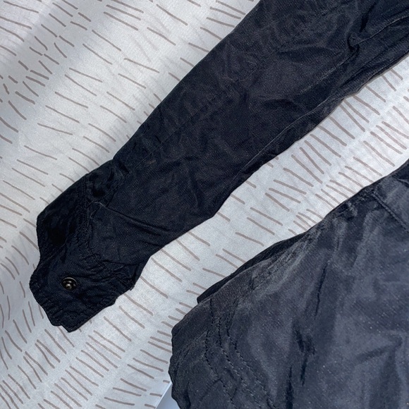 Converse black zip up moto jacket XS 4 pockets lightweight - Picture 7 of 10